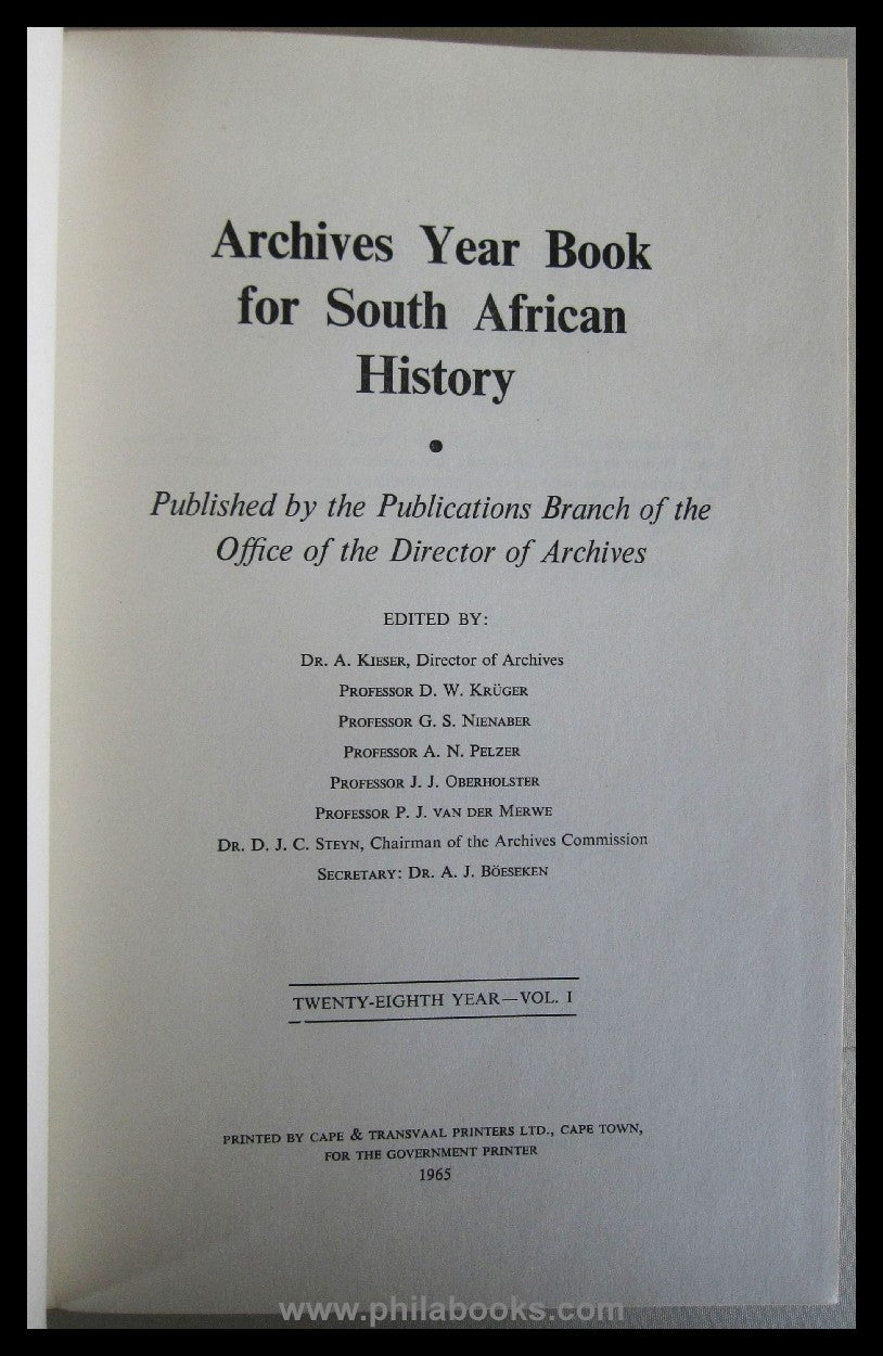 Le Cordeur, Dr. B.A., The Relations between The Cape and Natal 184 ...