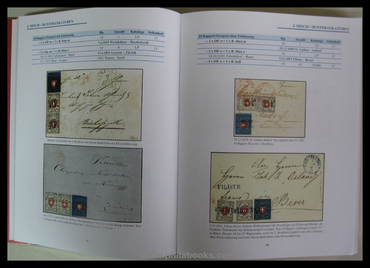 Schäfer, Richard: Schweizer Bundesmarken 1850 - 1854, Durheim Ausg ...
