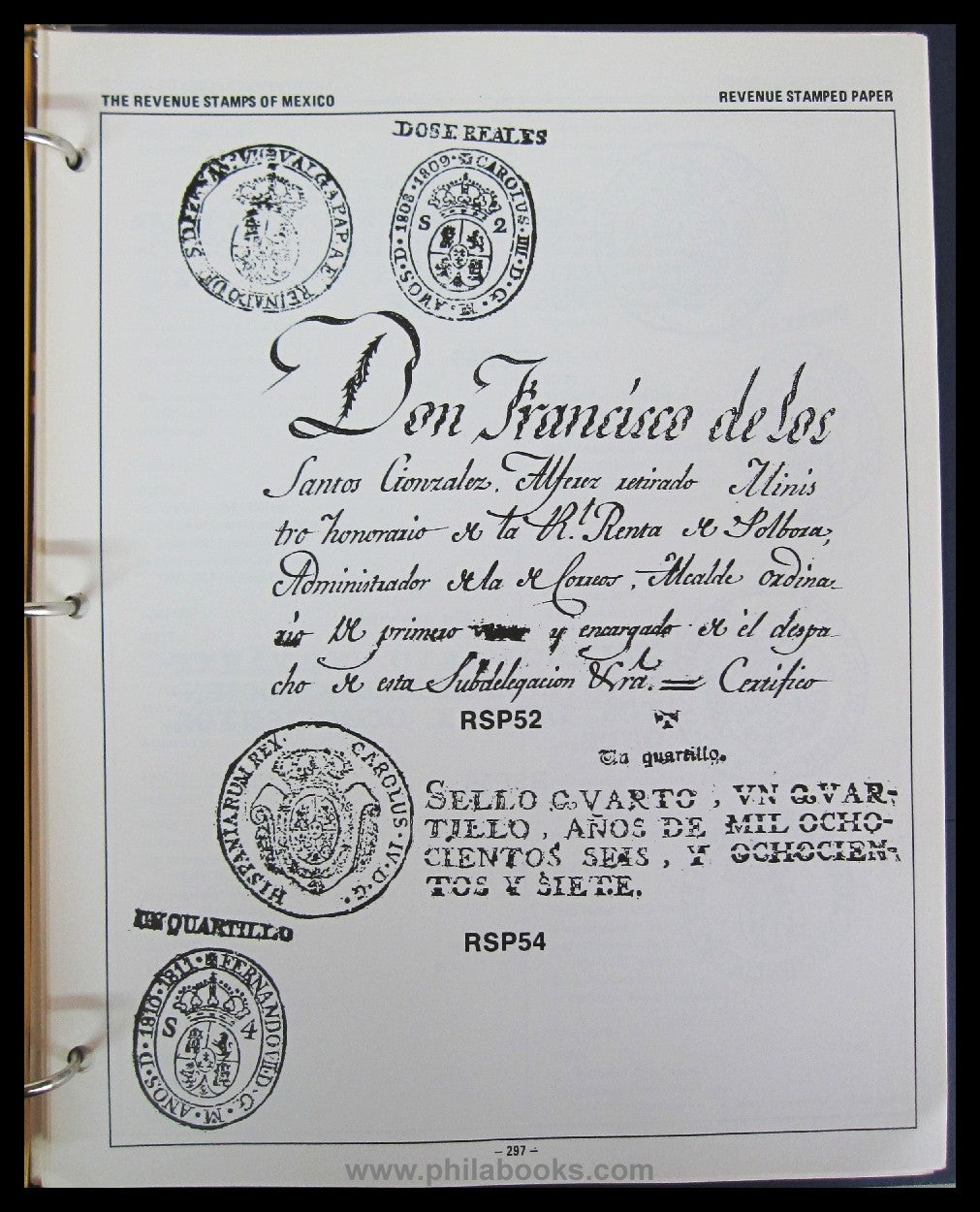 Stevens, R.B., The Revenue Stamps of Mexico, Elmhurst Mexico Phila ...