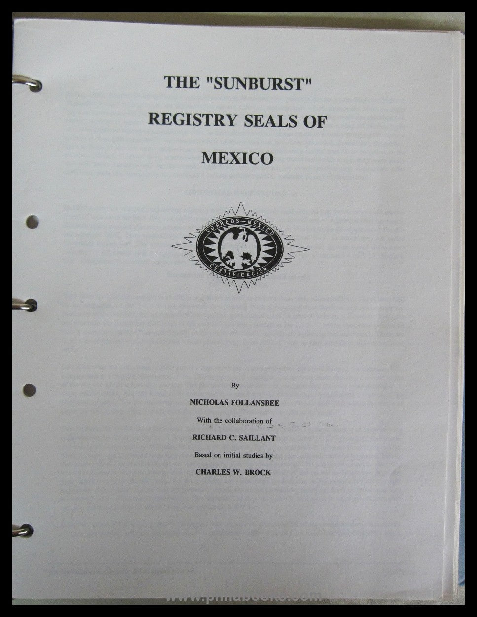 Mexico Elmhurst Philatelic Society International, Ringbinder mit f ...