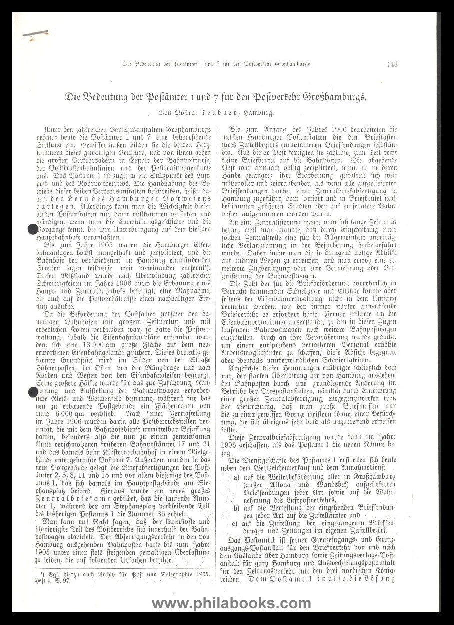 Railway post Schleswig-Holstein, Kiel, Hamburg, Leitz folder with research...