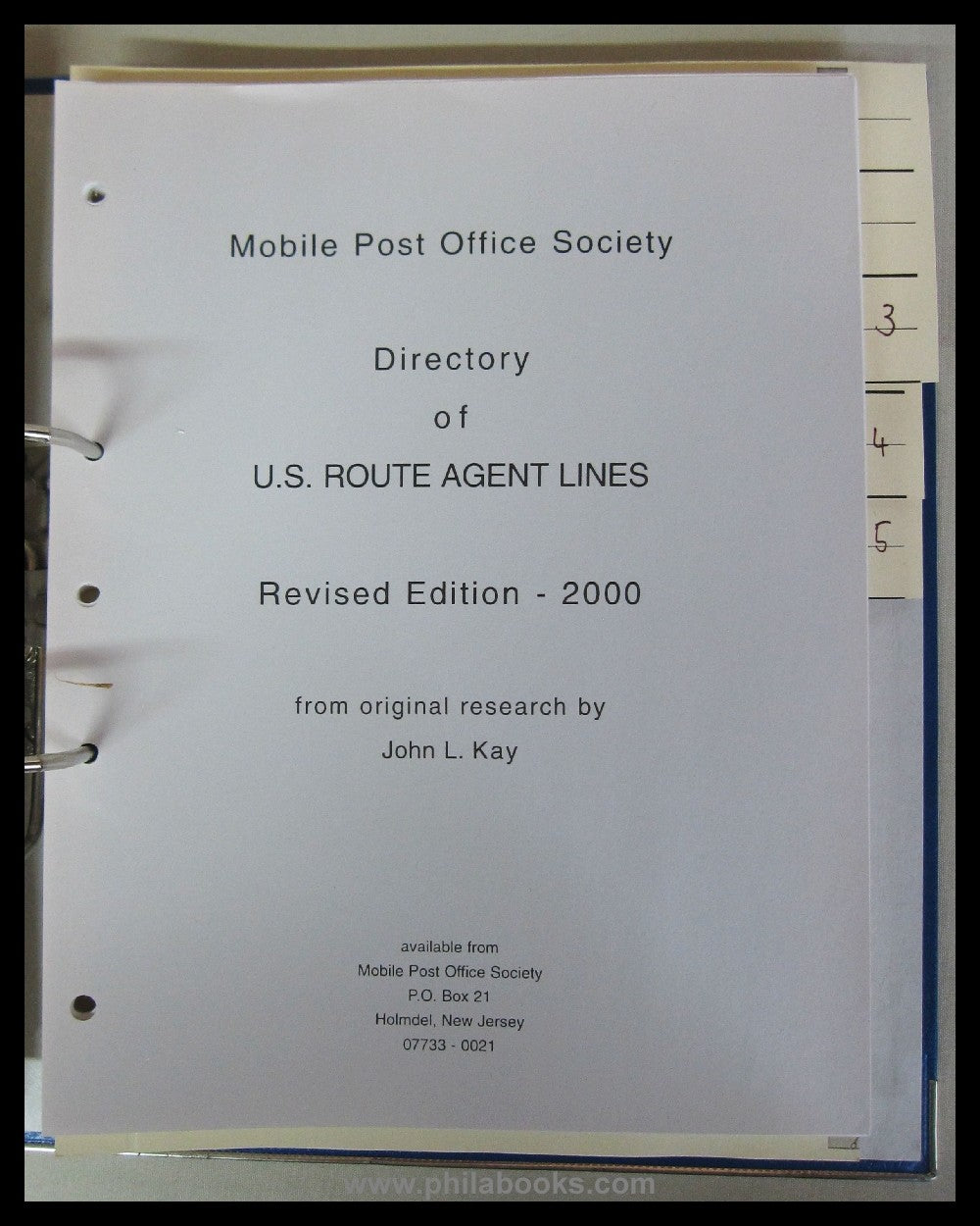 Mobile Post Office Society, USA, hier ein Konvolut mehrerer Handbu ...
