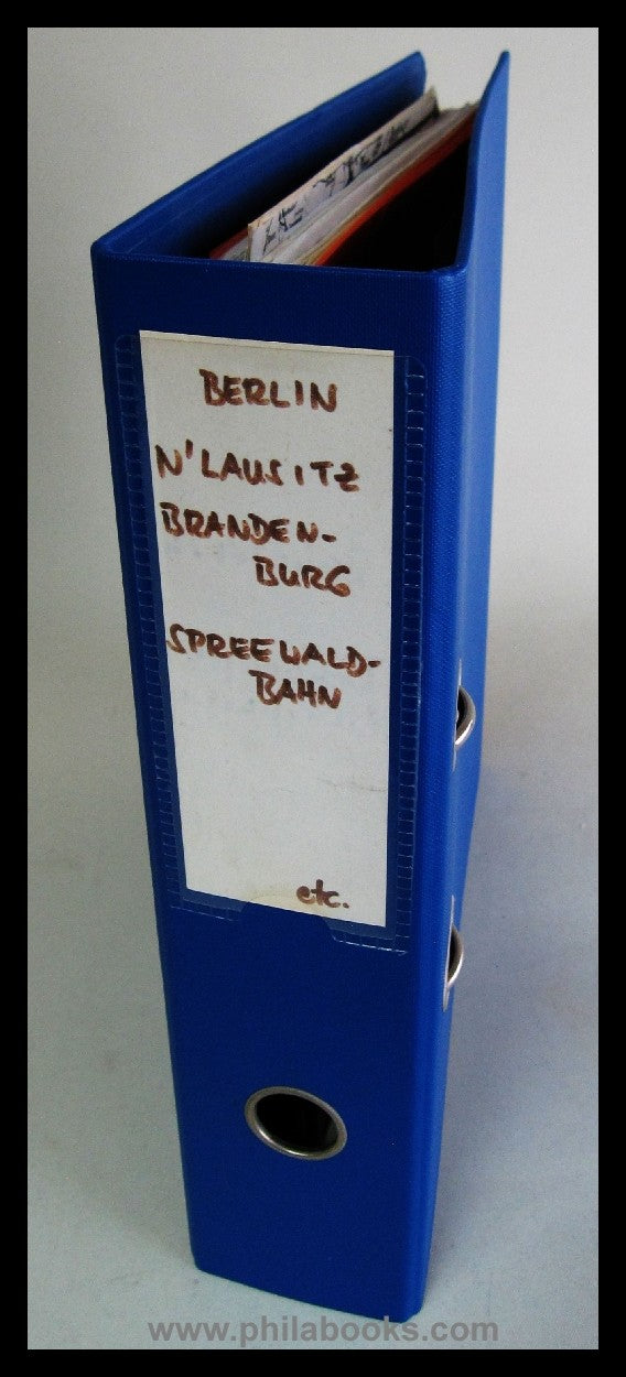 Hintze Bahnpostarchiv, hier ein Ordner mit Sammlerunterlagen betre ...