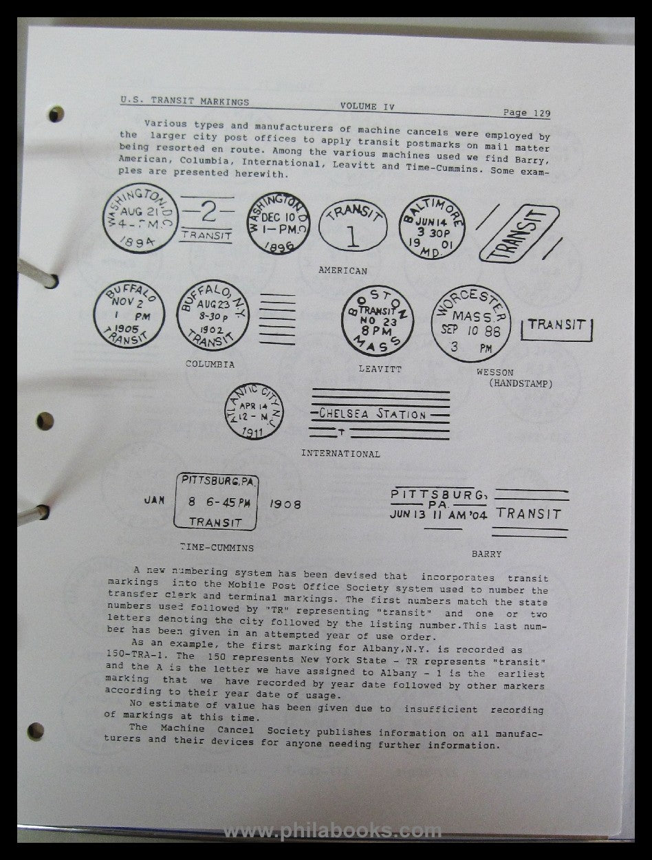 Mac Donald, F., The United States Transit Markings Catalog, Volume ...