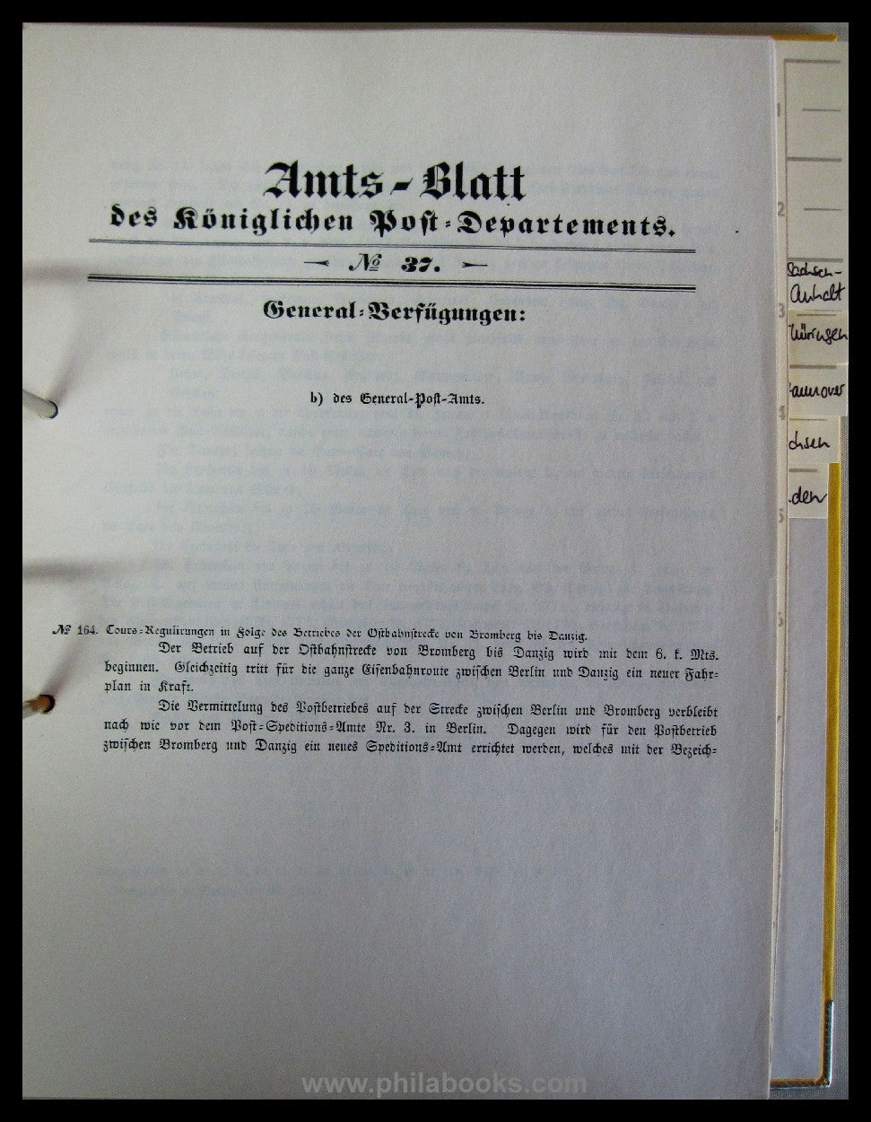 Altdeutschland, ein Leitz-Odner mit Kopien von Amtsblättern die Ba ...