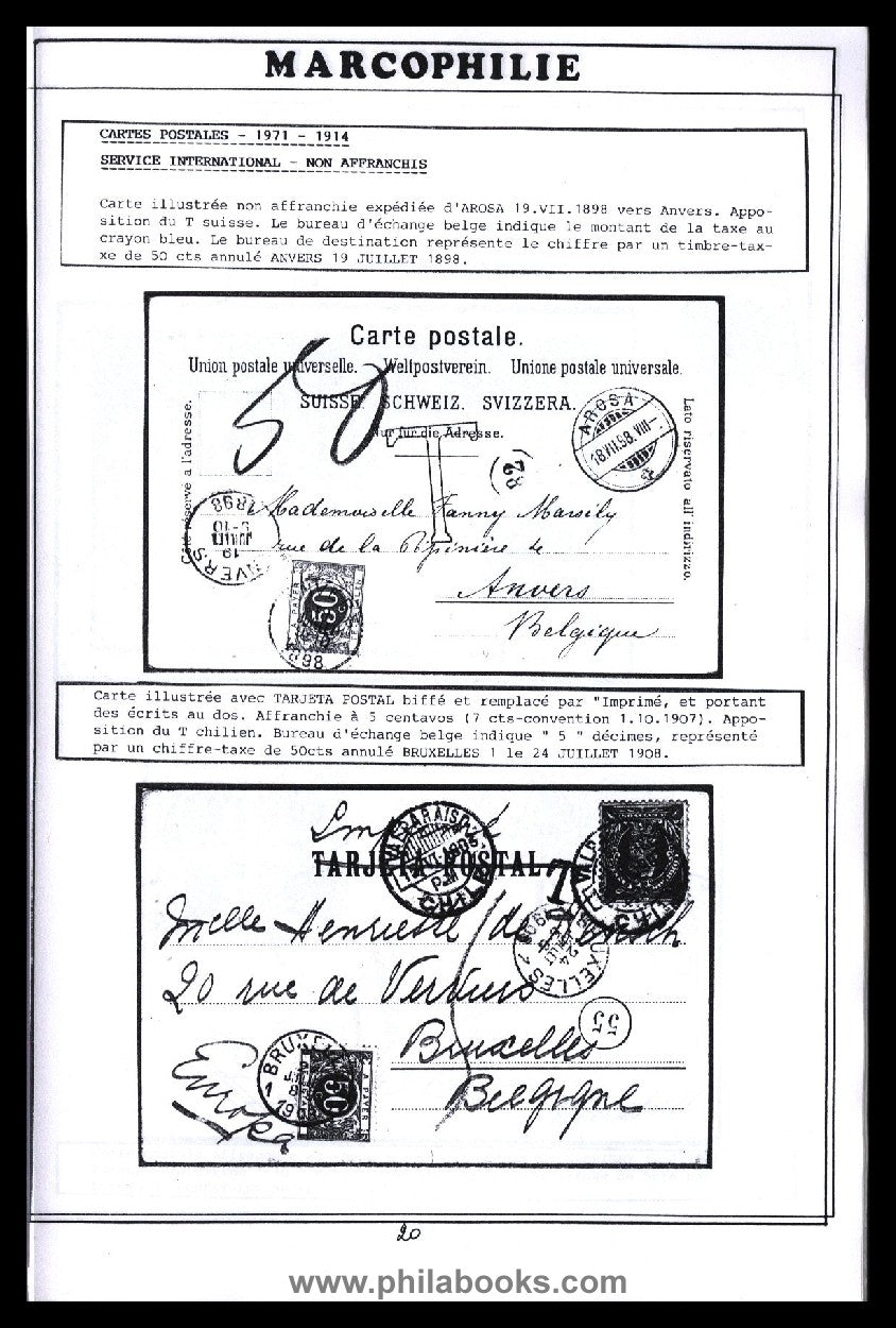 Cartes postales modes de taxation et non admis, 1871-1914, Kopie d ...