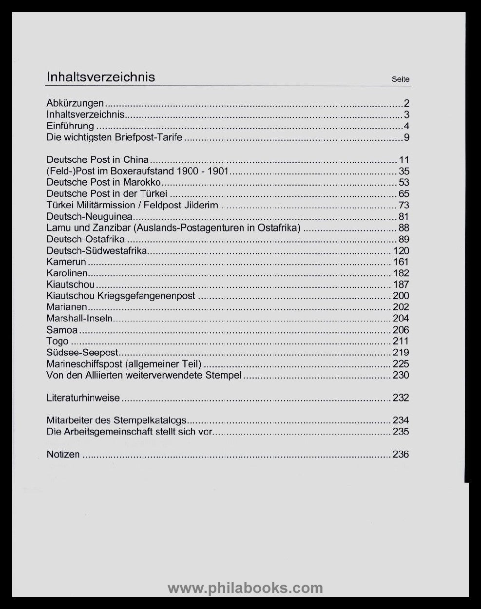 ArGe Deutsche Kolonien, Stempelkatalog Deutsche Kolonien und Ausla ...