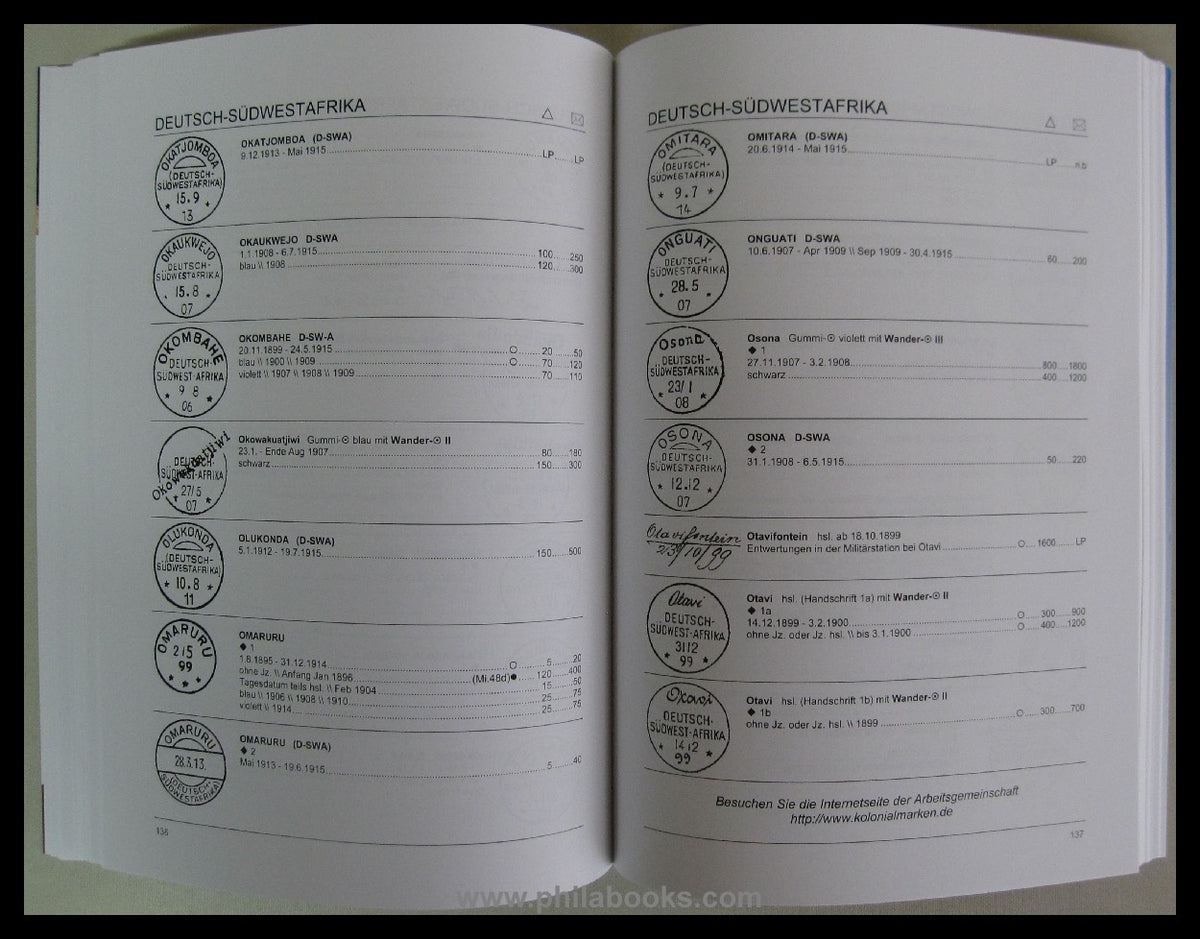 ArGe Deutsche Kolonien, Stempelkatalog Deutsche Kolonien und Ausla ...