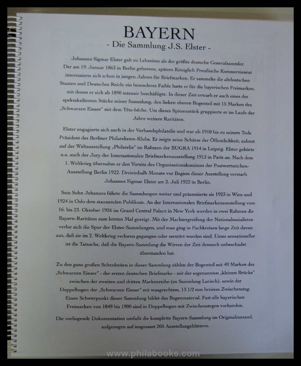 Corinphila Auktionen AG, Collection Johannes S. Elster, 1997, Documents ...