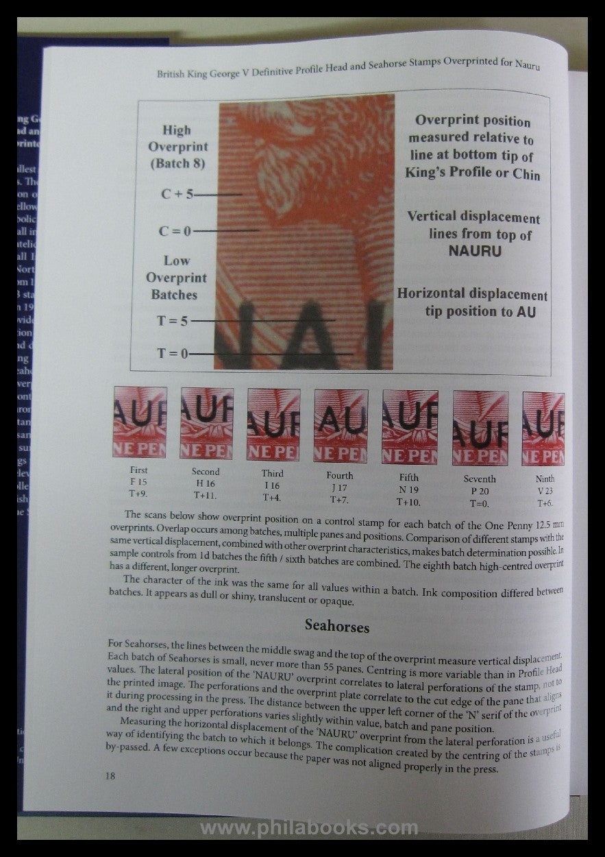 Stein, R.C., British King George V Definitive Profile Head and Seahorse Stamps ... Nauru