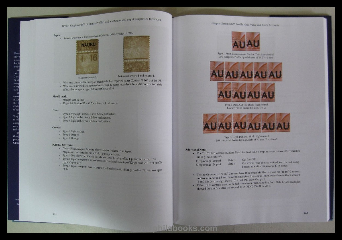 Stein, R.C., British King George V Definitive Profile Head and Seahorse Stamps ... Nauru