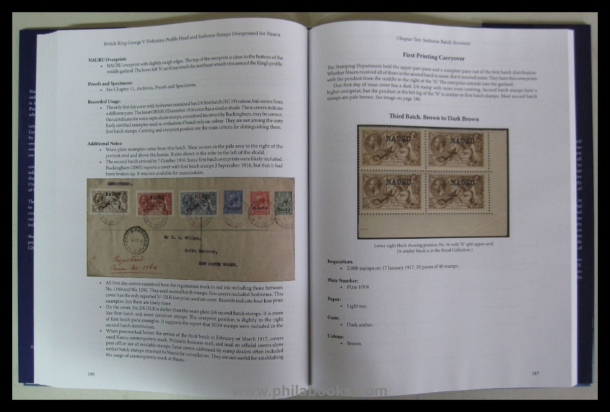 Stein, R.C., British King George V Definitive Profile Head and Seahorse Stamps ... Nauru