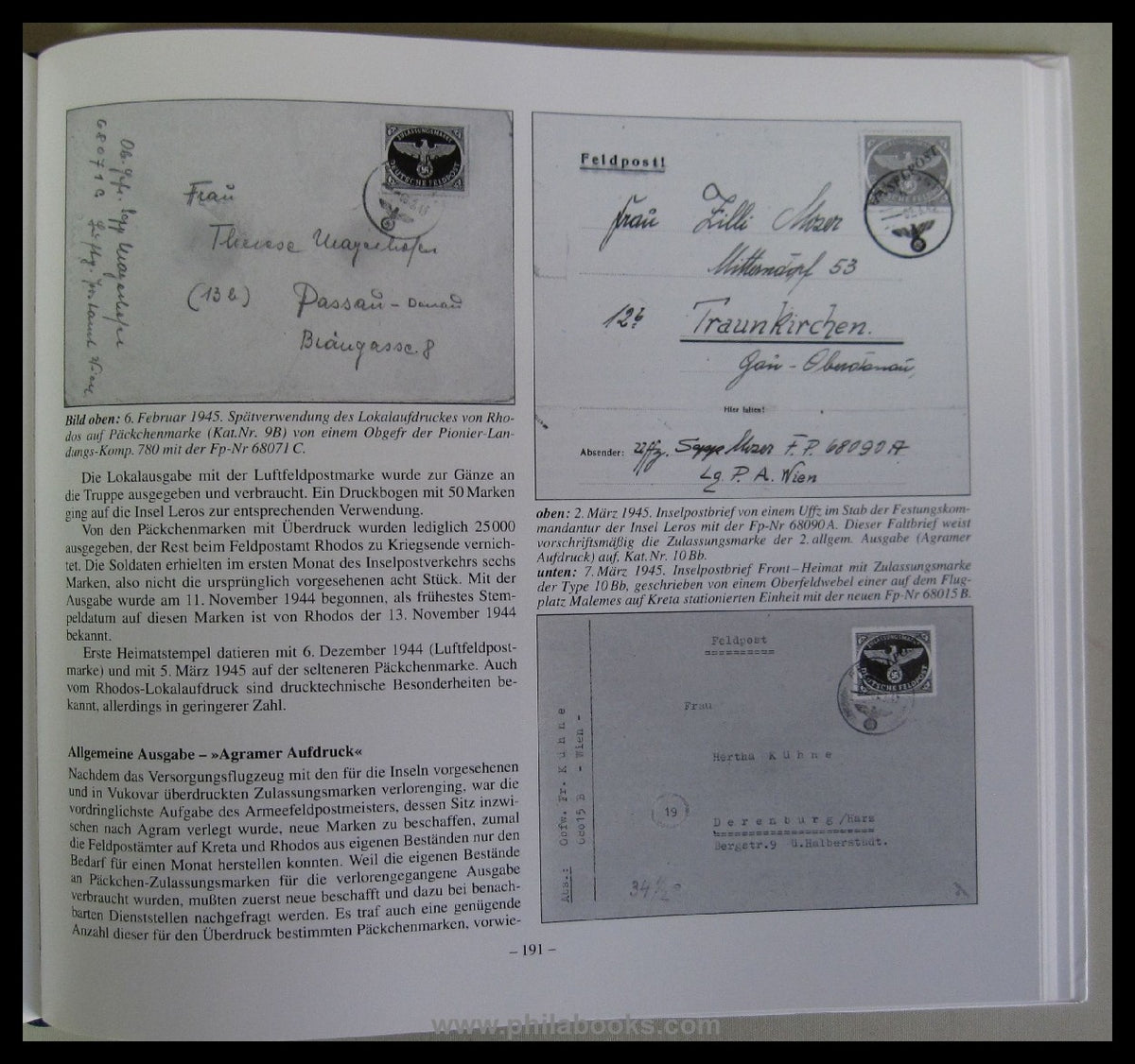 Oberleitner, G., Geschichte der Deutschen Feldpost 1937-1945, 1993 ...