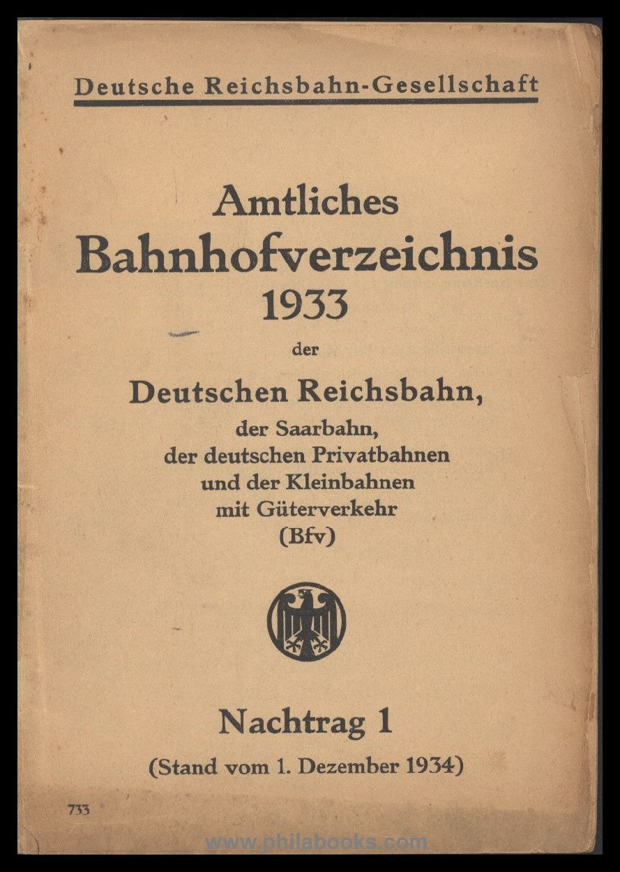 Deutsche Reichsbahn-Gesellschaft (Hrsg.): Amtliches Bahnhofsverzei ...