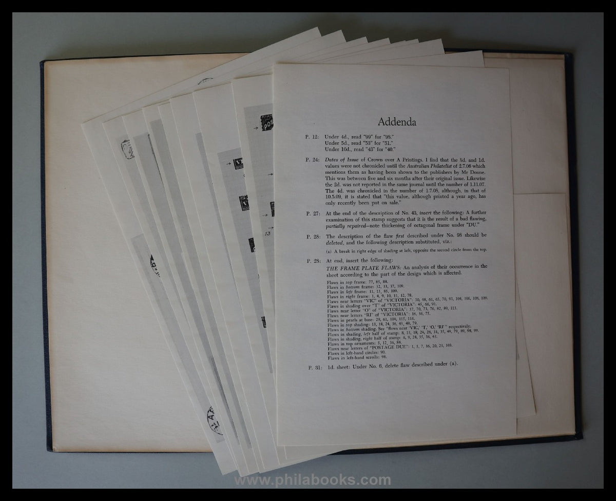 Purves, J.R.W.: Victoria: The Postage Dues, Background and Foregro ...
