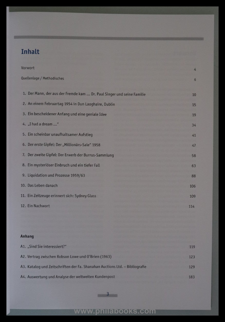 Maassen, W., Dr. Paul Singer & die Geschichte der Shanahan Auktion ...