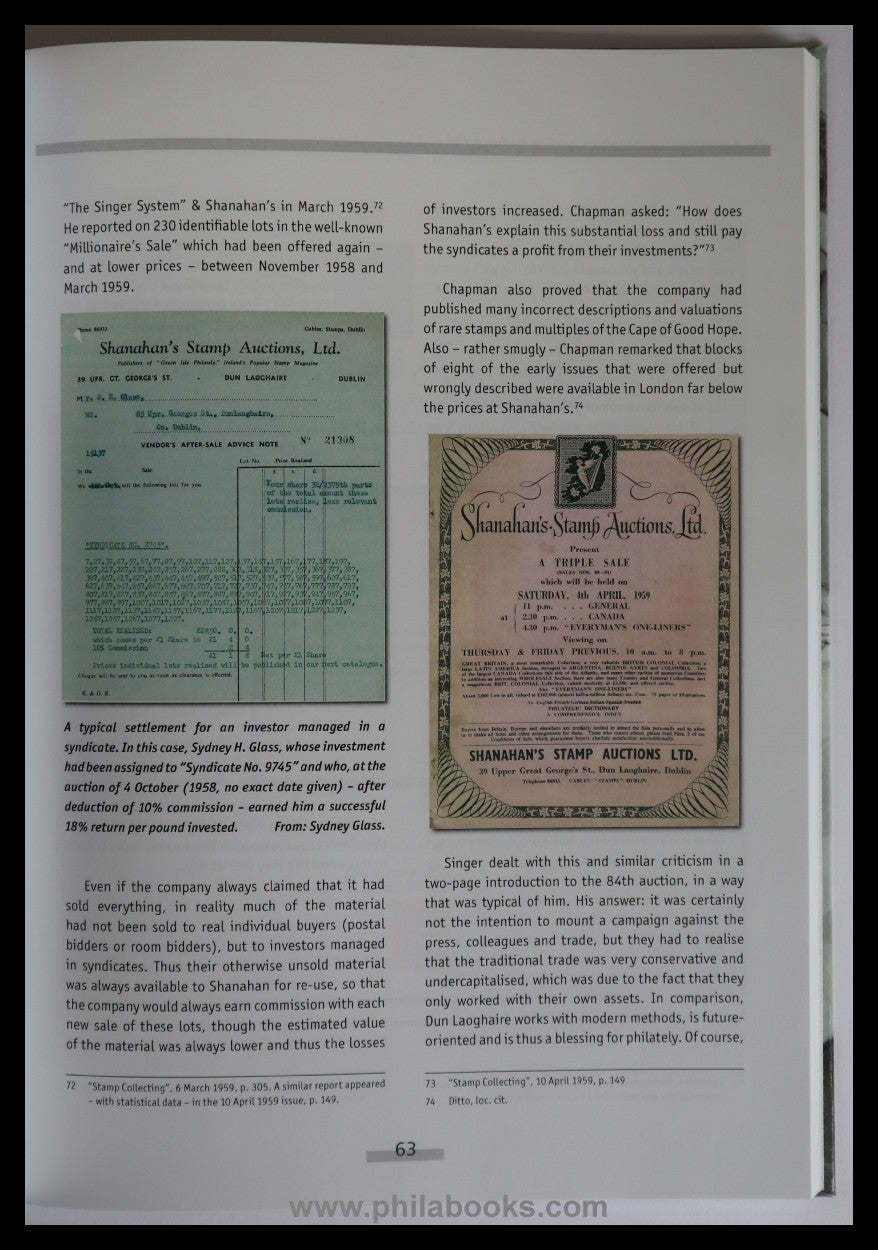 Maassen, W., Dr. Paul Singer & the History of Shanahan Auctions. F ...