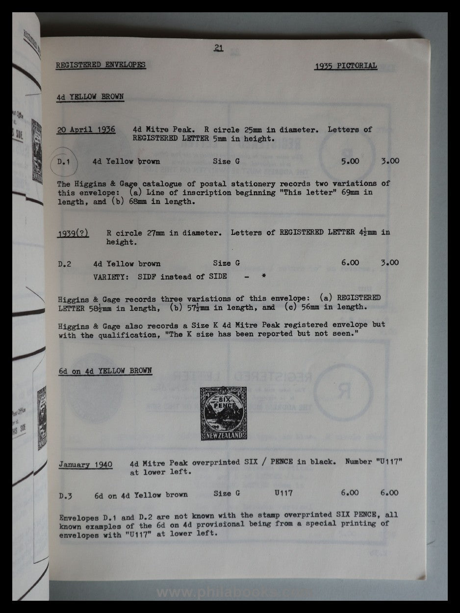 Samuel, R.D. New Zealand Postal Stationery Catalogue, Part 1-5: Po ...