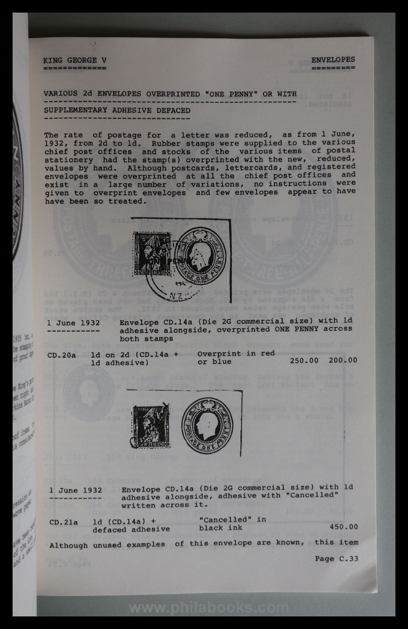Samuel, R.D. New Zealand Postal Stationery Catalogue, Part 1-5: Po ...