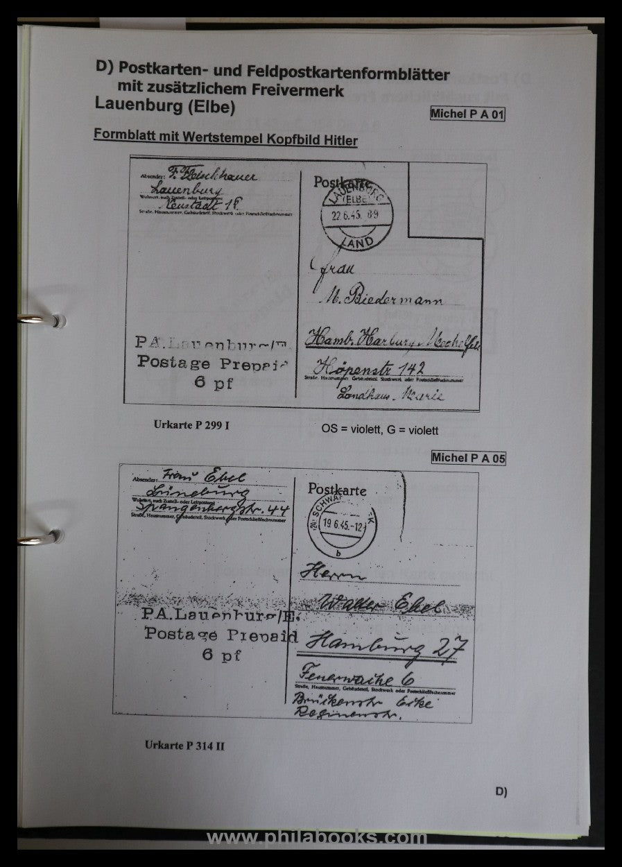Grüneberg, H./ Dimnik, K.-H.: The official emergency postal items RPD Hamb ...