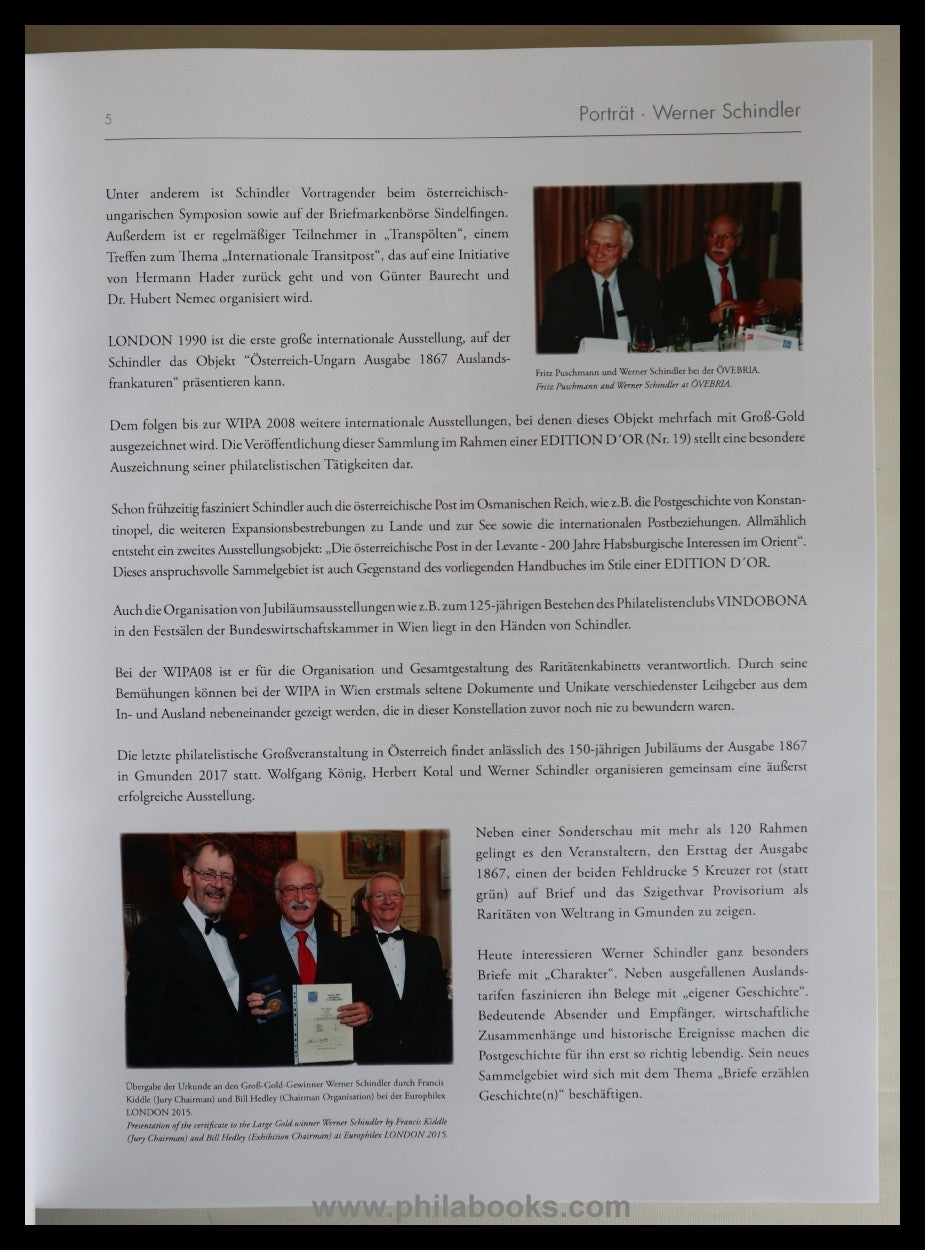 Schindler, W., Die Österreichische Post in der Levante, 200 Jahre  ...