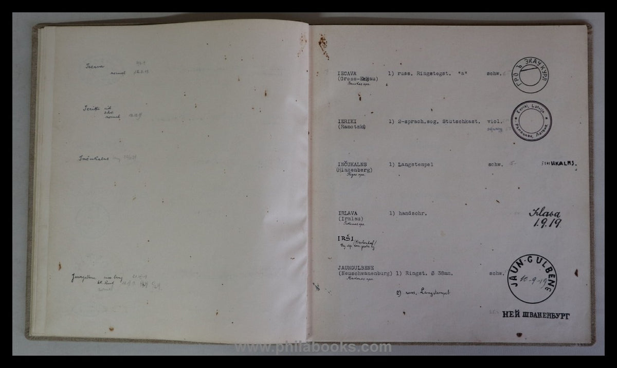Prov. Stempel Lettlands, ein hoch-interessanter Archivfund einer D ...