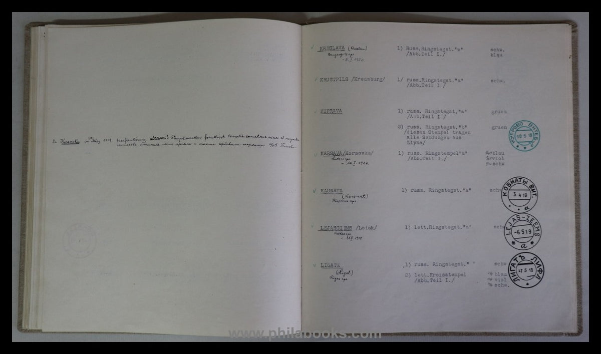 Prov. Stempel Lettlands, ein hoch-interessanter Archivfund einer D ...