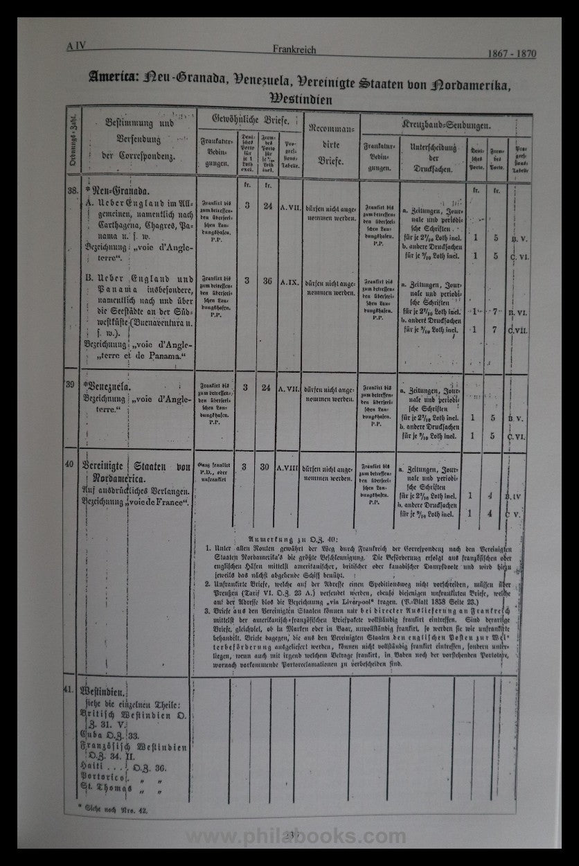 Brack, R., Tarifhandbuch des Großherzogtums Baden für Auslandbrief ...