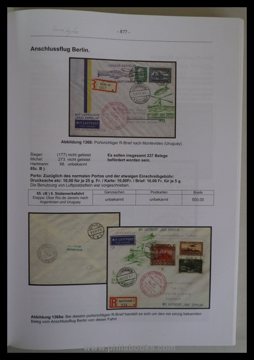KB Spezial, catalogue for Zeppelin mail from all over the world and train control ...