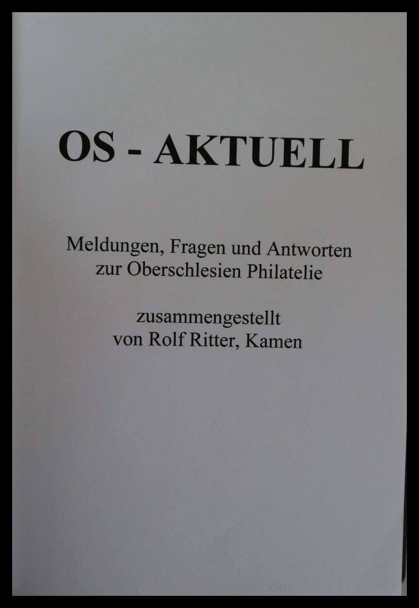 Ritter, R., OS - Aktuell, Meldungen, Fragen und Antworten zur Ober ...