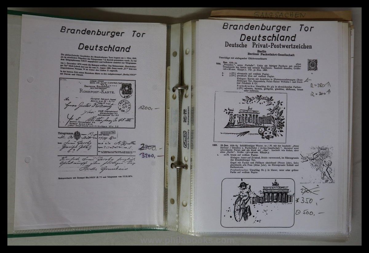 Berlin, Brandenburger Tor Spezialkatalog, als Kopie im A5-Ringordn ...
