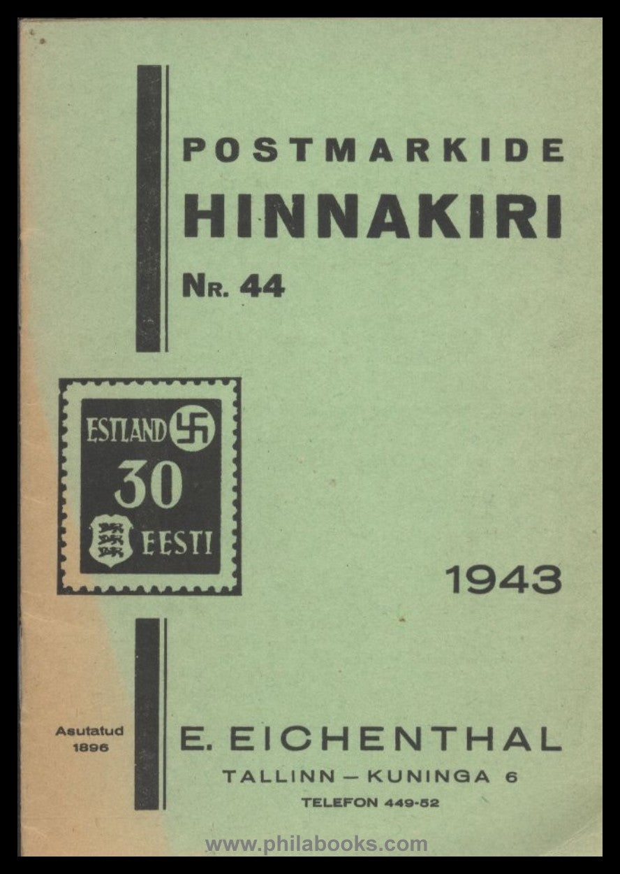 Eichenthal, Ergänzung zum EESTI-Illustrierter Special-Katalog der  ...