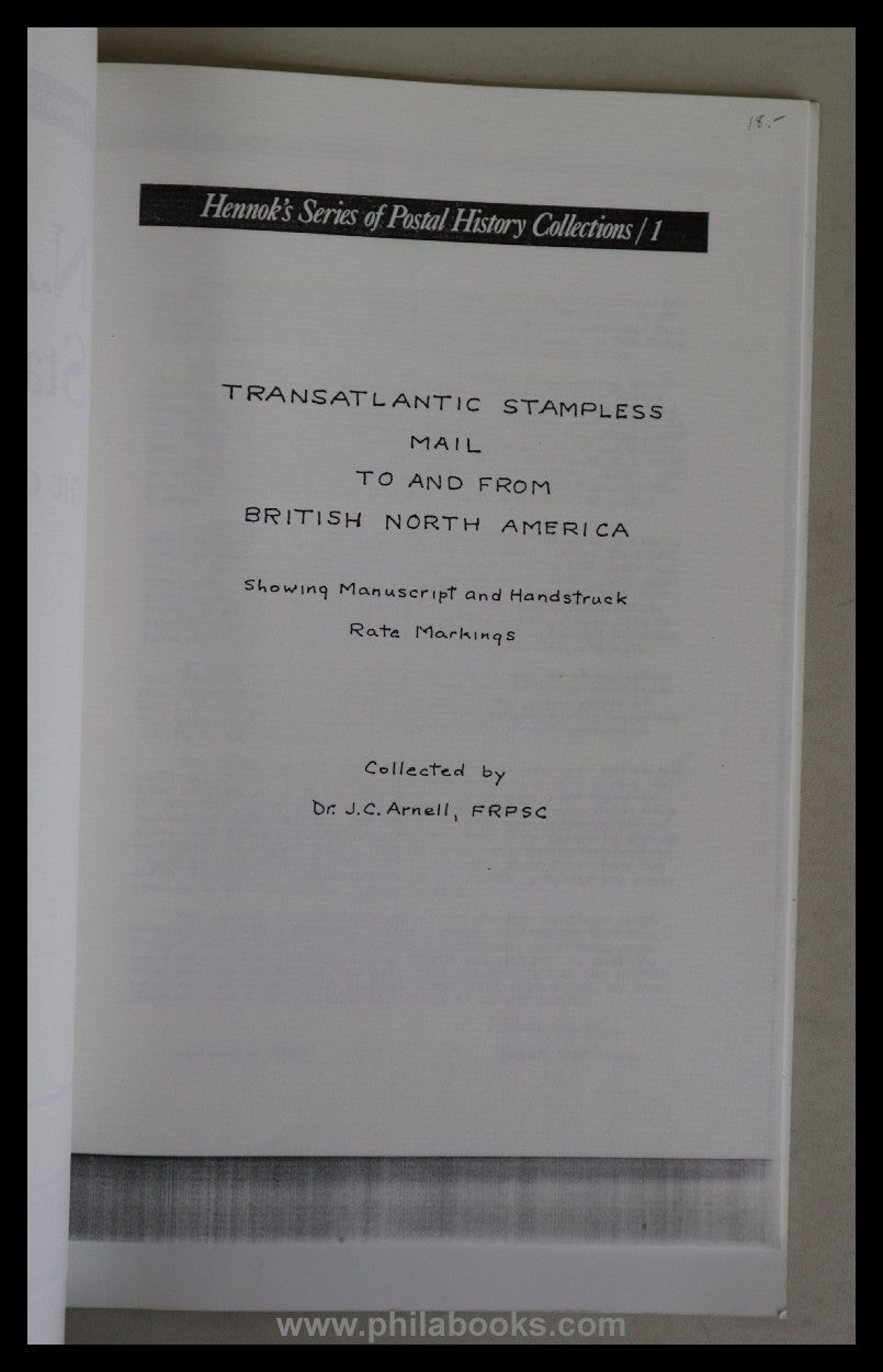 Hennok's Series of Postal History Collections, B.N.A. Transatlanti ...