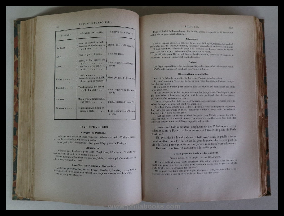 Belloc, A., Les postes Francaises, Recherces Historiques sur leur  ...