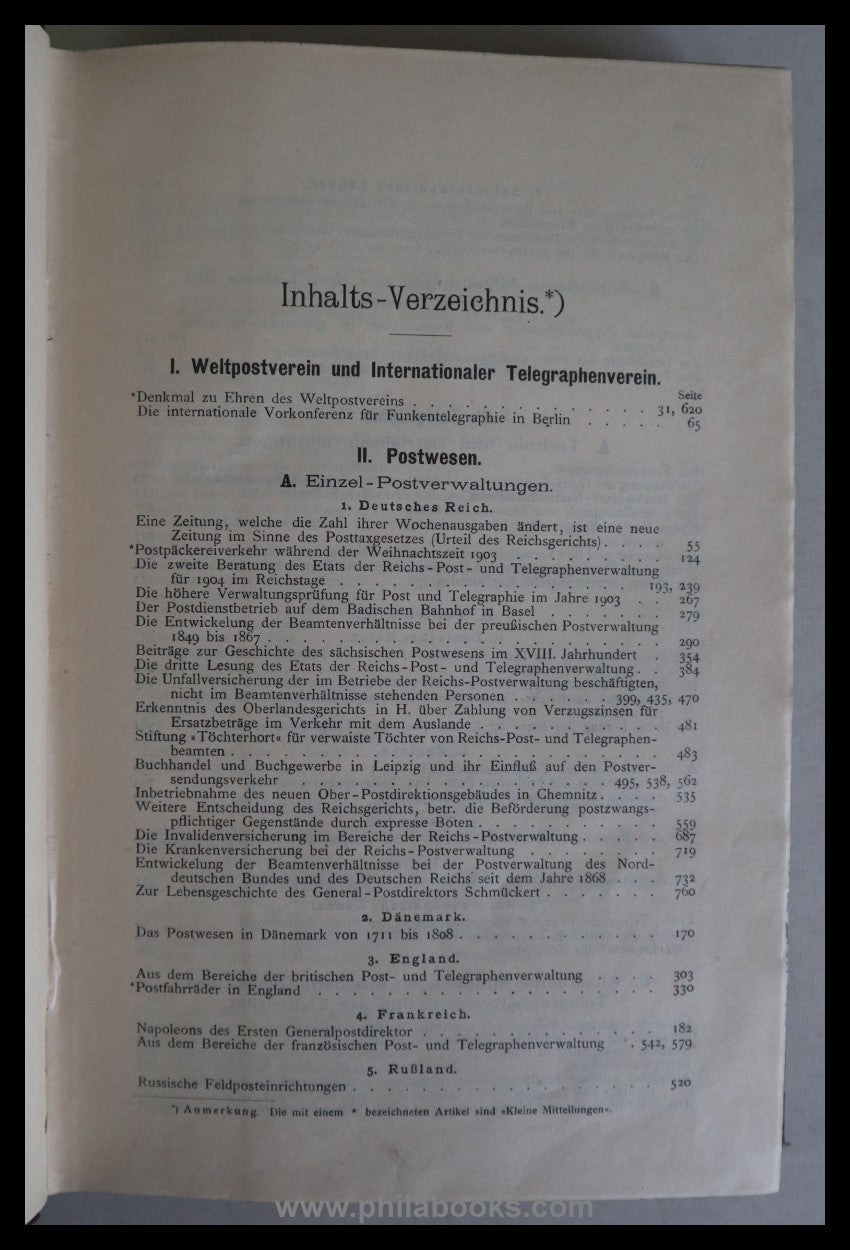 1904, Archiv für Postgeschichte und Telegraphie, Beihefte zum Amts ...