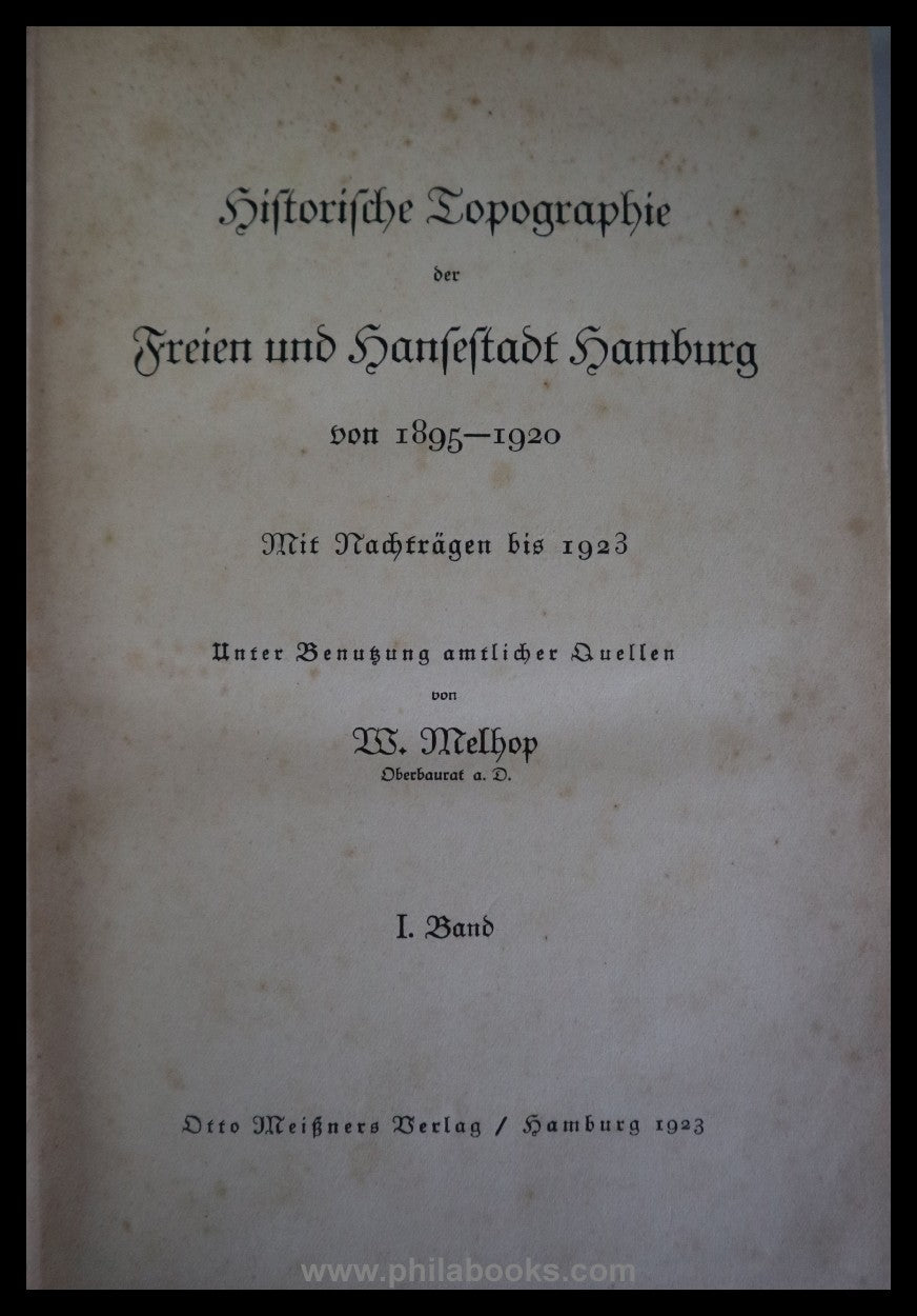 Hamburg-Stadtgeschichte, hier eine kleine Sammlung von über Jahre  ...