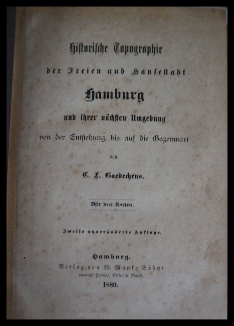 Hamburg-Stadtgeschichte, hier eine kleine Sammlung von über Jahre  ...