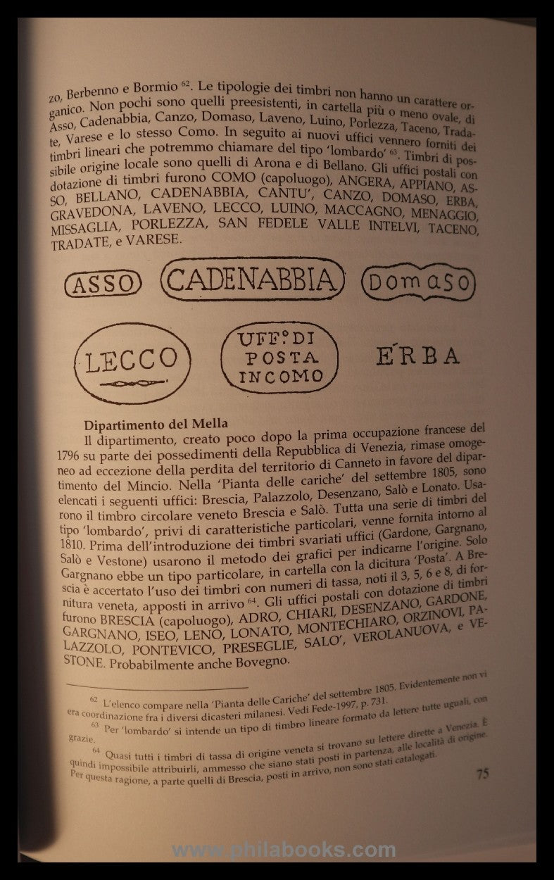 Borromeo, F., I luoghi della posta, Sedi ed Uffici dallá Cisalpina ...