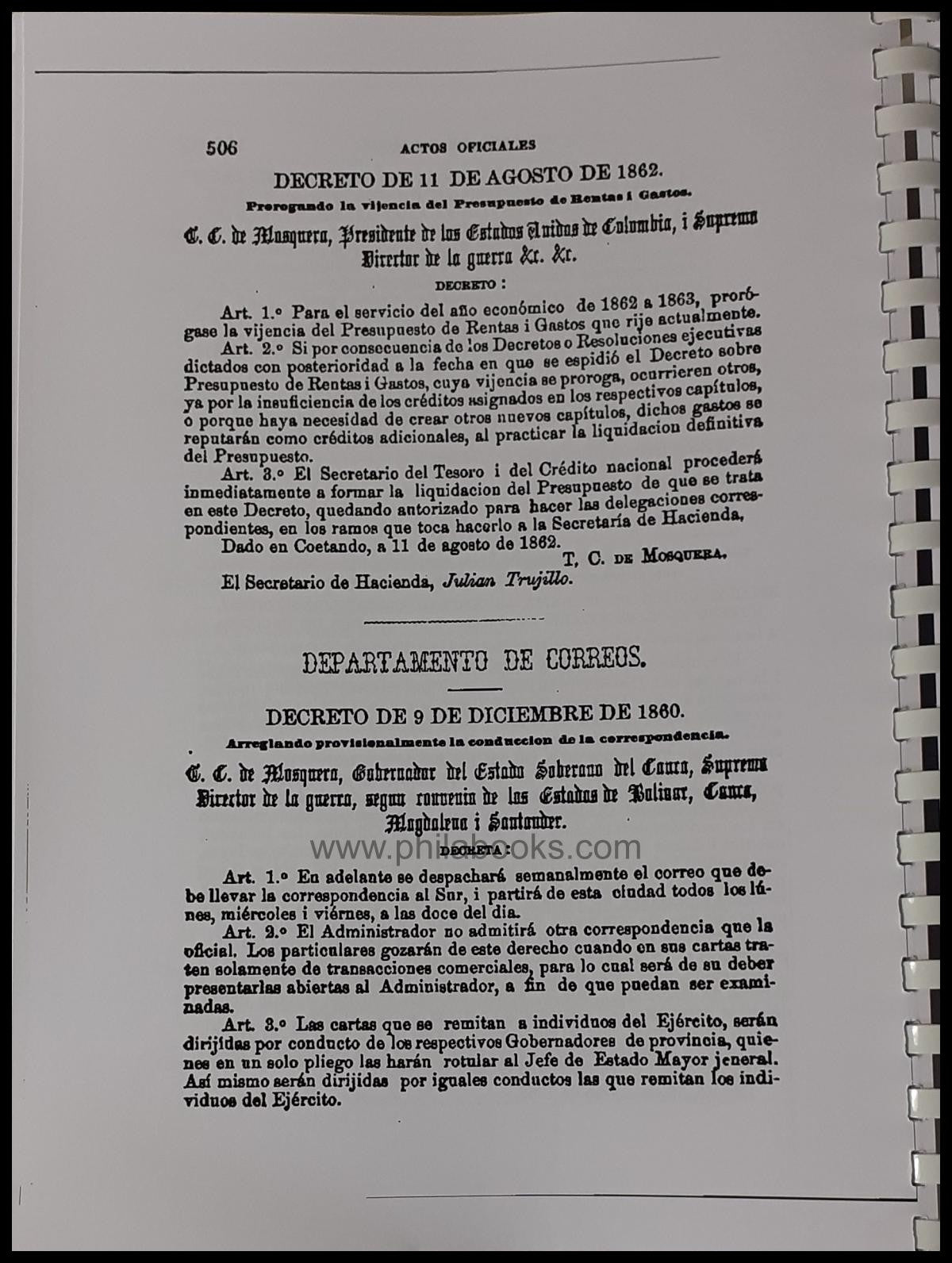 Actos oficiales del gobierno provisorio de los estados unidos de C ...