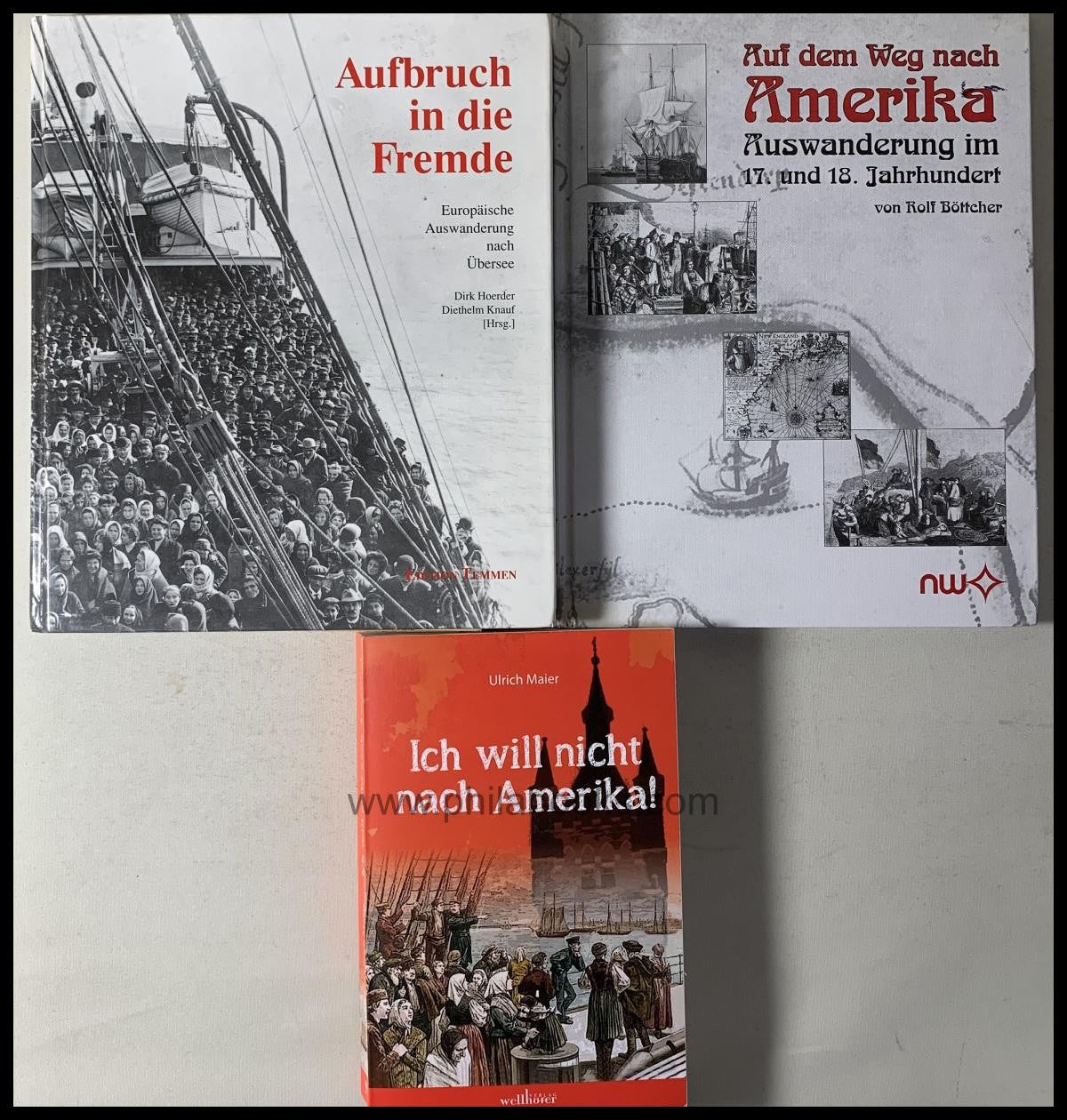 Auswanderung nach Amerika, 4 Bücher aus der Friedrich Meyer- Bibil ...
