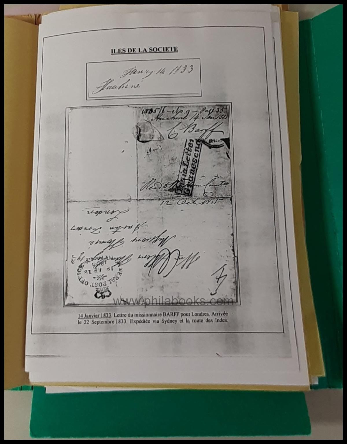 Tahiti, Archivunterlagen Eugen Langlais, dabei zahlreiche Kopien f ...