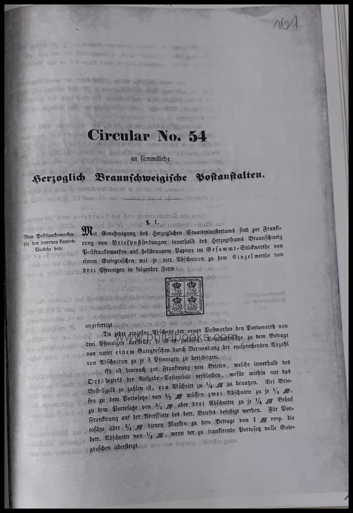 Braunschweigische Post, Circulare 1-83 ex 1850-82 komplett als bro ...
