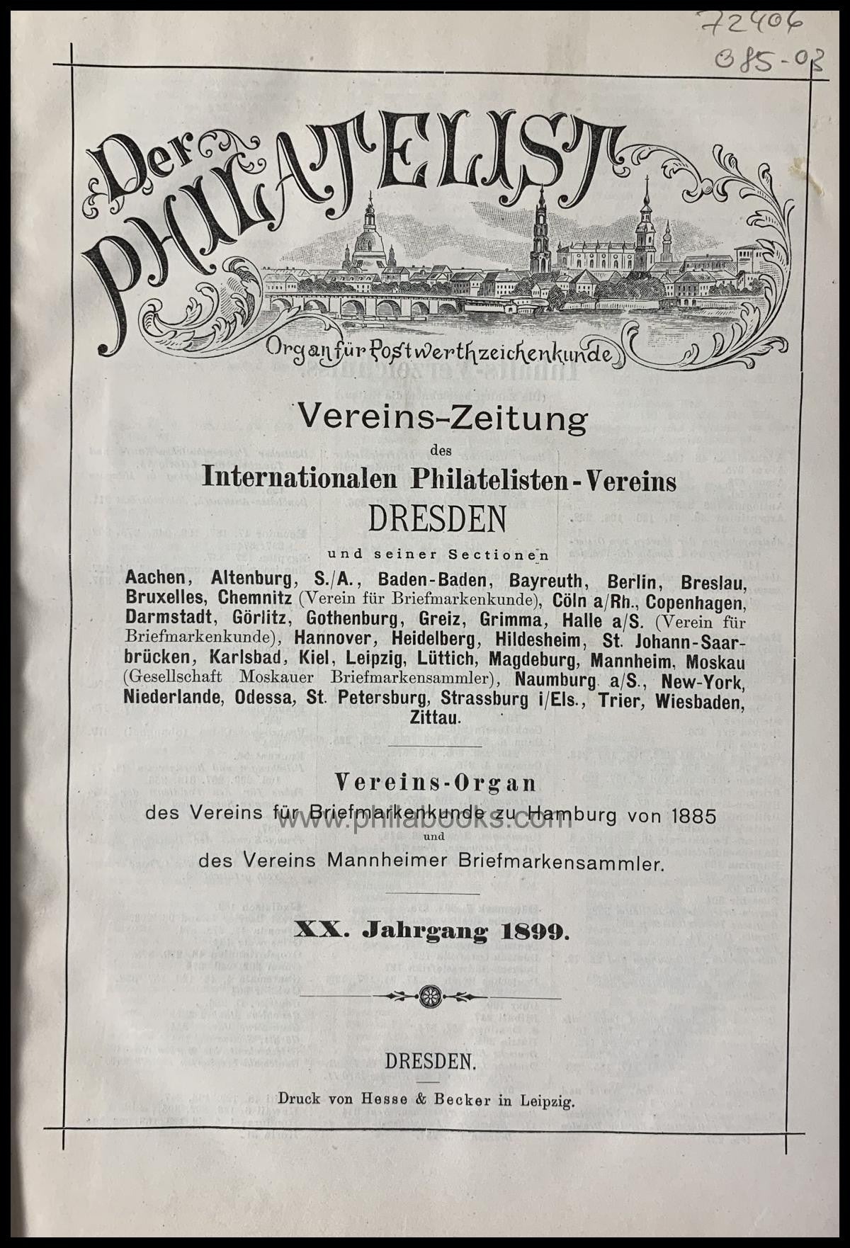 Der Philatelist, bekannt gute Zeitschrift des Dresdner Philatelist ...
