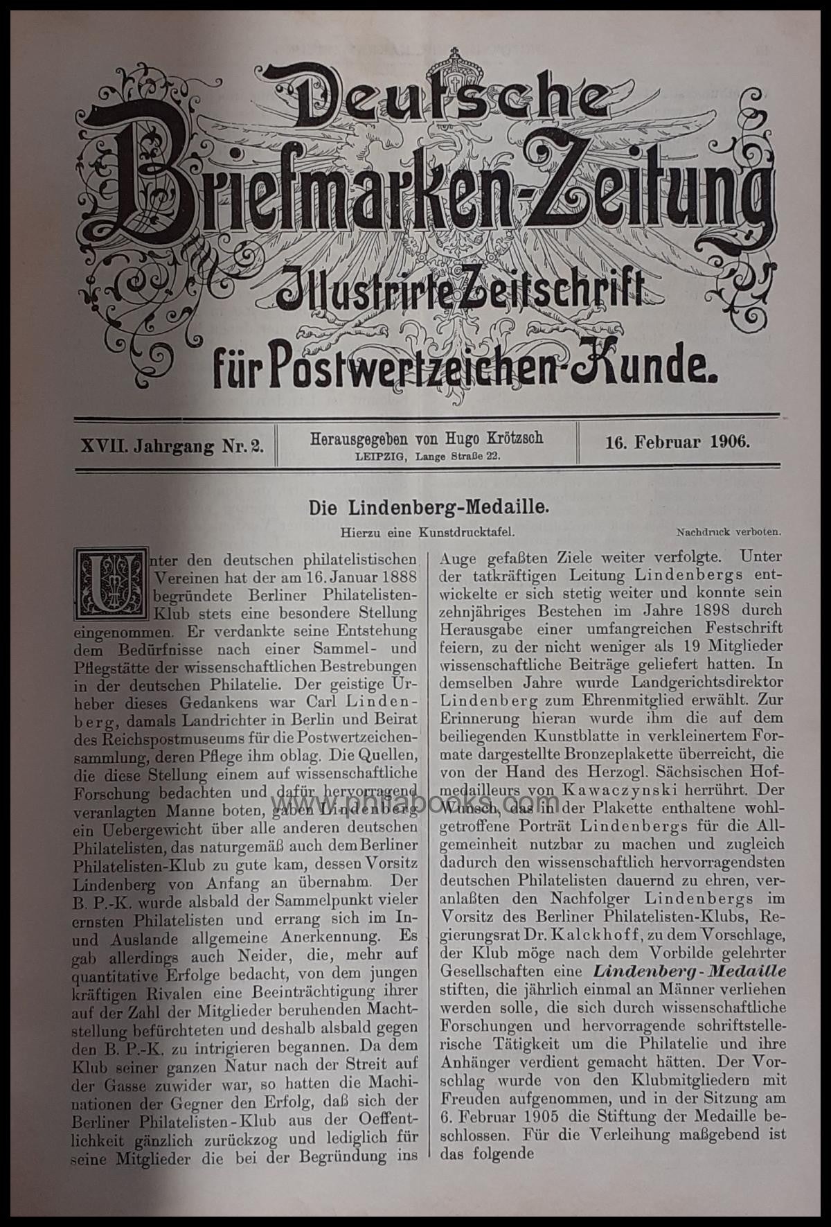 Deutsche Briefmarken-Zeitung, Illustrierte Zeitschrift für Postwer ...