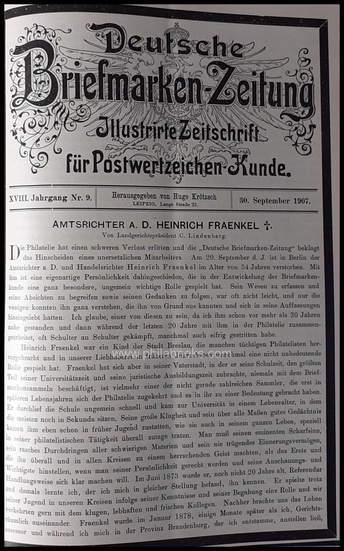 Deutsche Briefmarken-Zeitung, Illustrierte Zeitschrift für Postwer ...