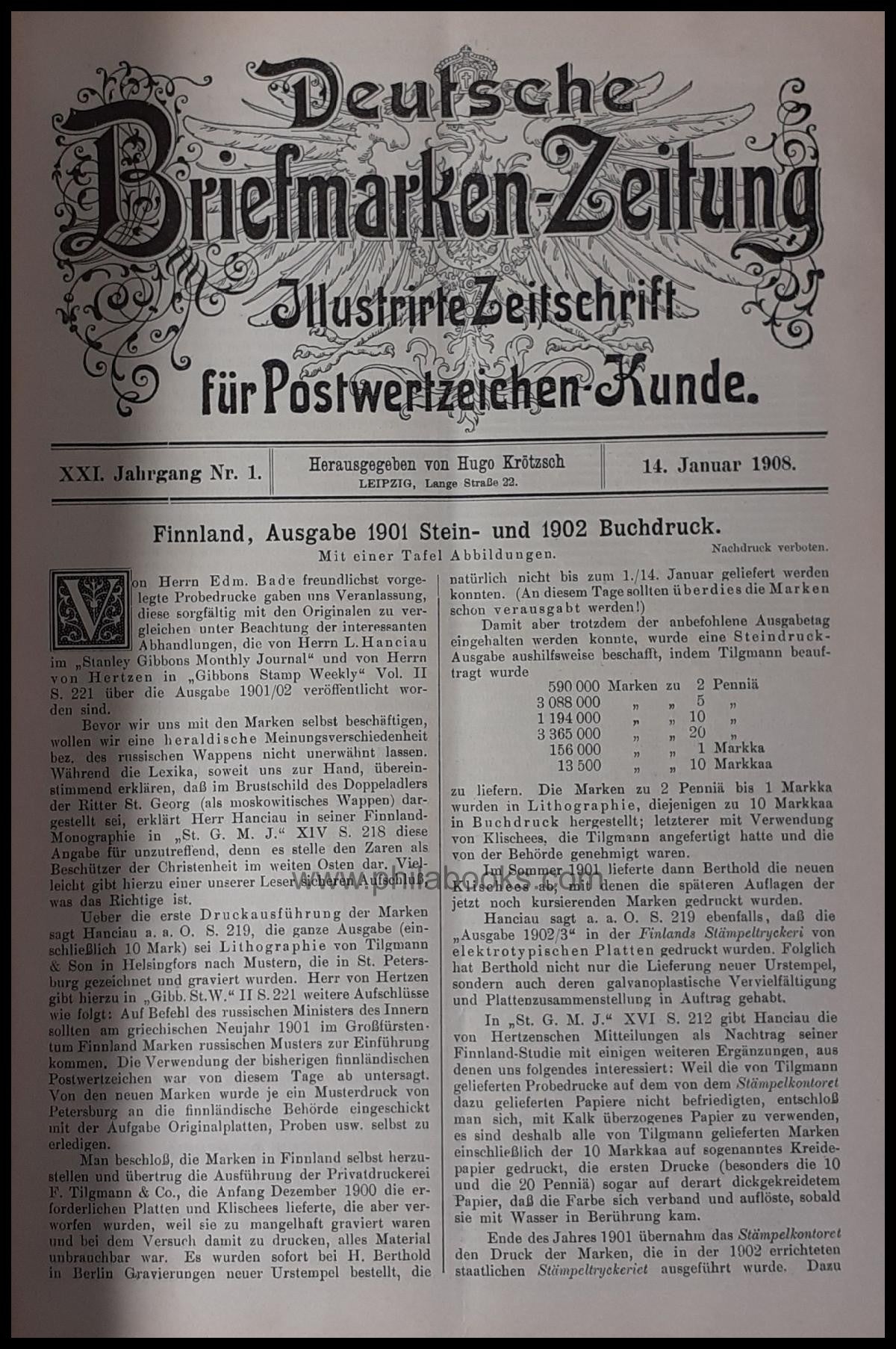 Deutsche Briefmarken-Zeitung, Illustrierte Zeitschrift für Postwer ...