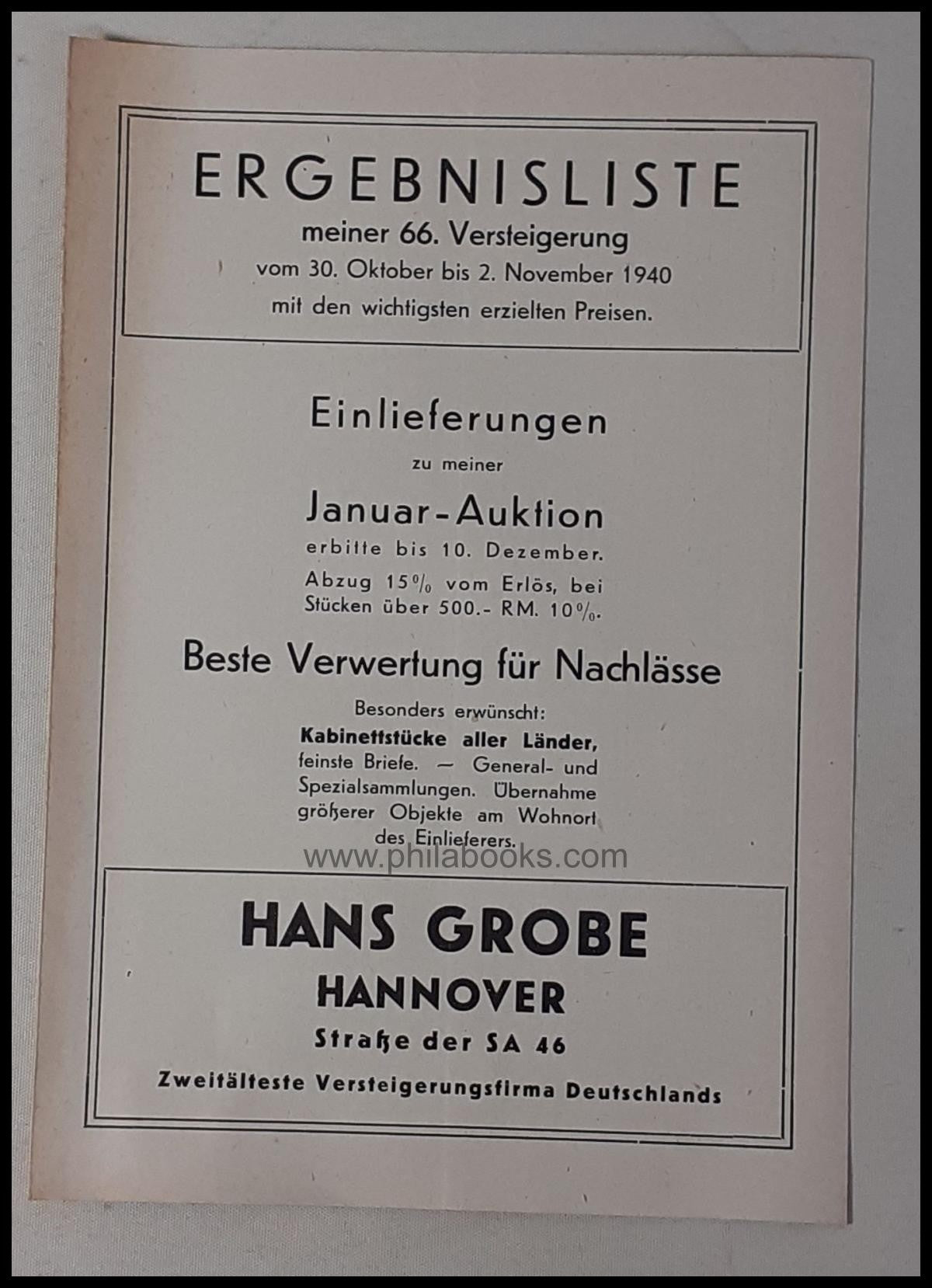 Heinrich Köhler, Auction 061, 1929-05