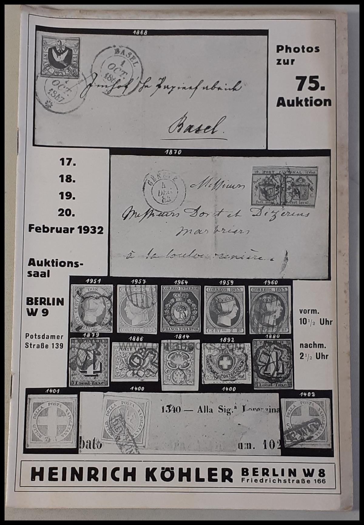HeinrichKöhler, Auktion 075, 1932-02