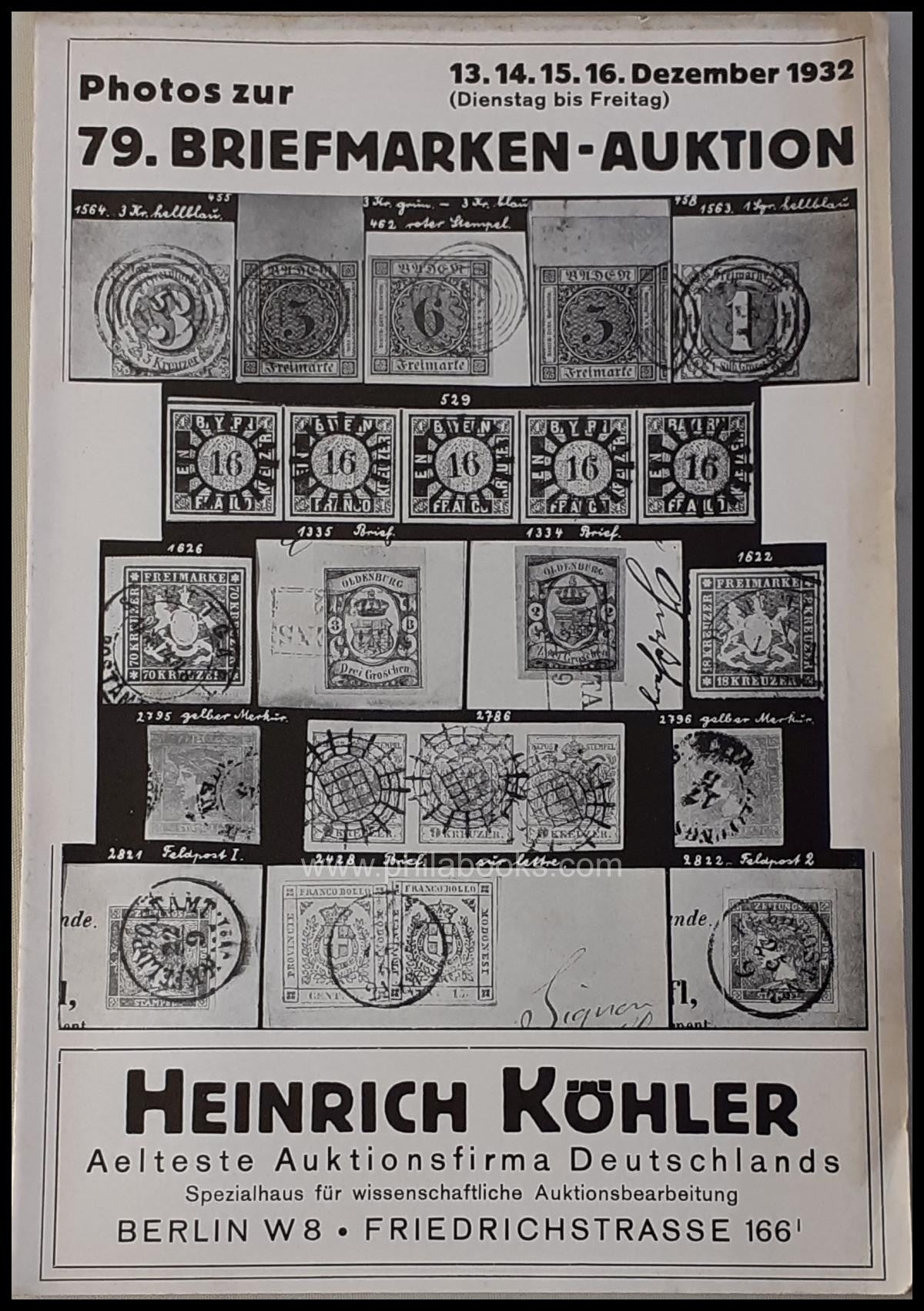 HeinrichKöhler, Auktion 079, 1932-12