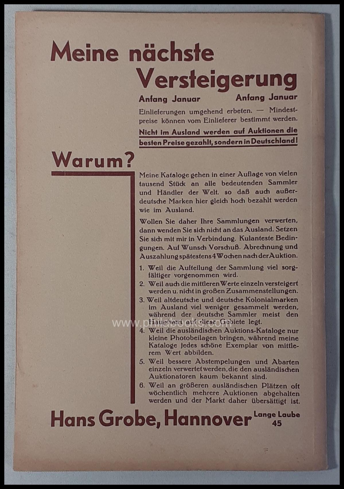Grobe, Auktion 040, 1933-11